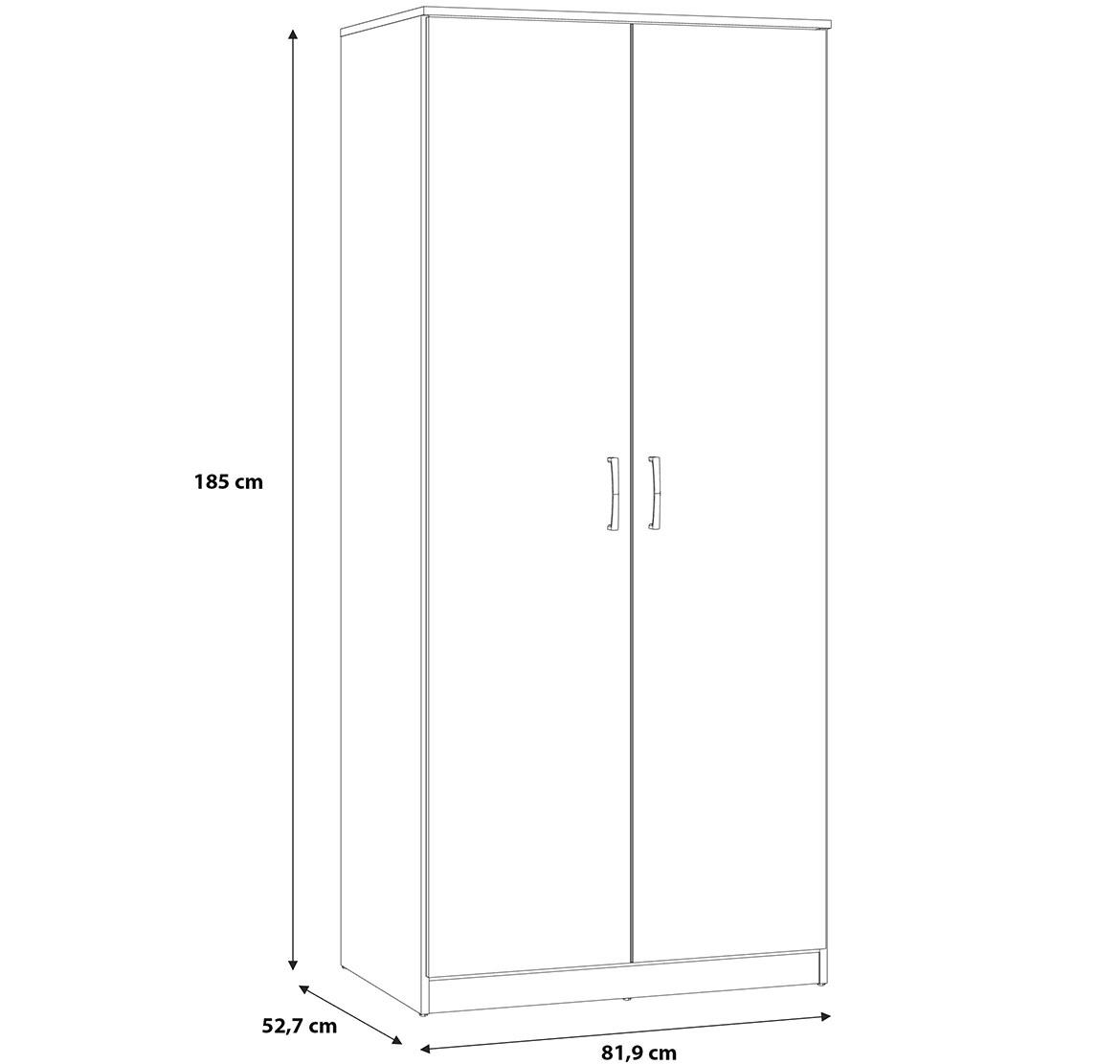 Niko niks80-d78 ormar 2 vrata 81,9x52,7x185 cm natur (artisan hrast)