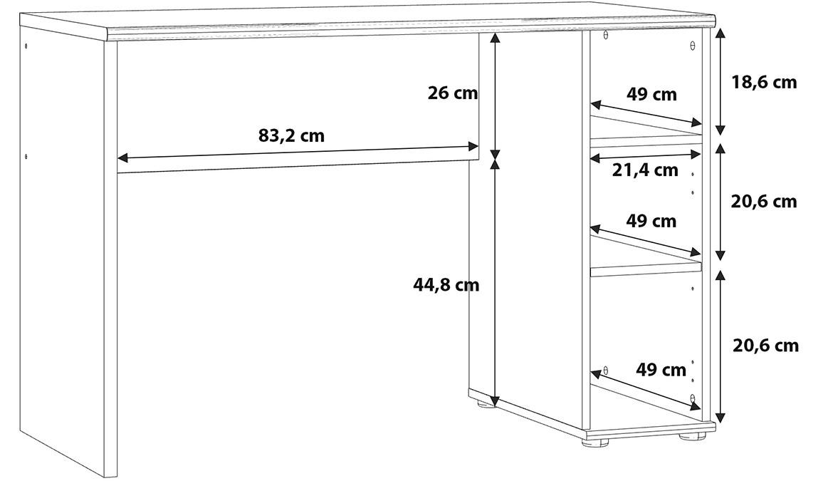 NIKO cplb21n-d78 radni sto 1 vrata 110x51x73,5 cm natur (artisan hrast)