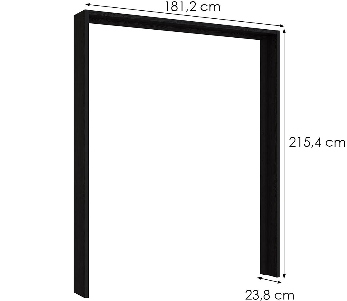 Liona LYAZ01-D109 okvir ormara 181,2x23,8x215,4 cm crni