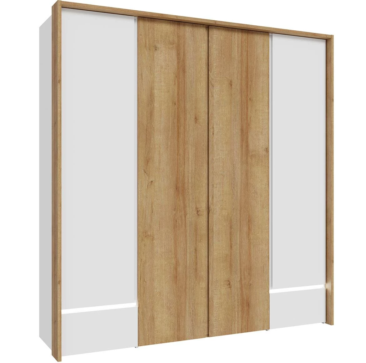 Whiteheaven LNBS3411B-M216 ormar 4 vrata+2 fioke 204,7x58,2x212,7 cm beli/hrast