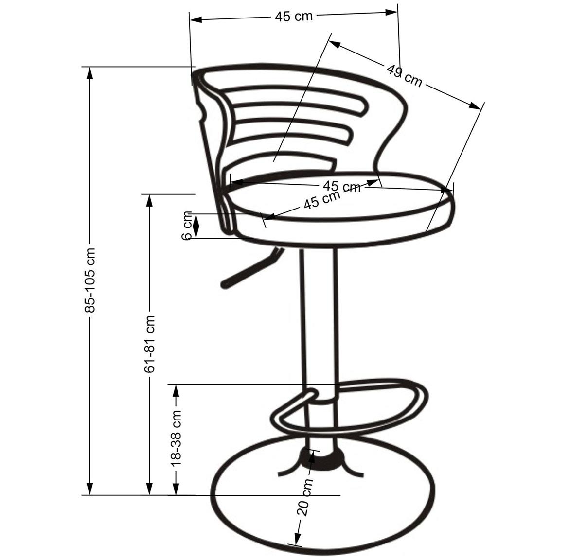 H109 barska stolica  45x49x105 cm bež/orah