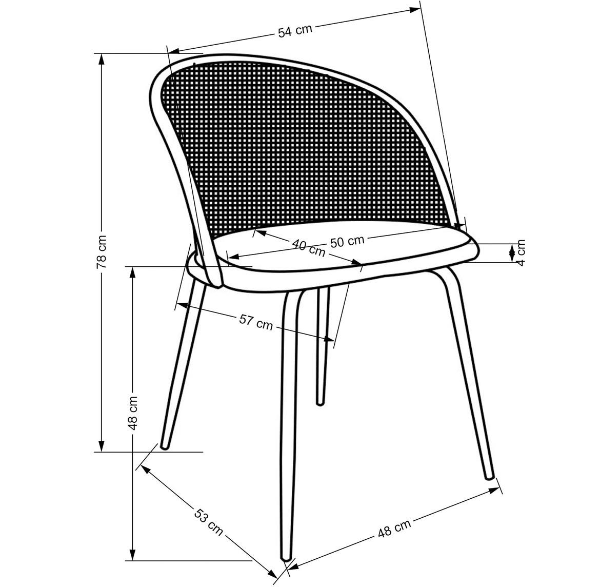 K508 stolica 54x57x78 cm zelena