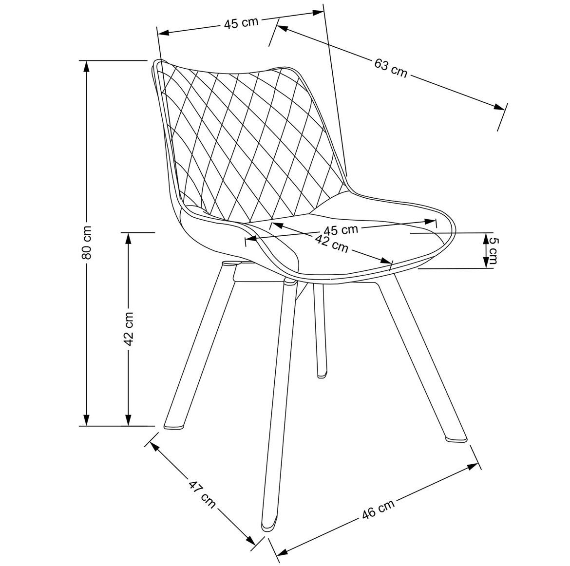 K520 stolica 45 63 86 cm crna