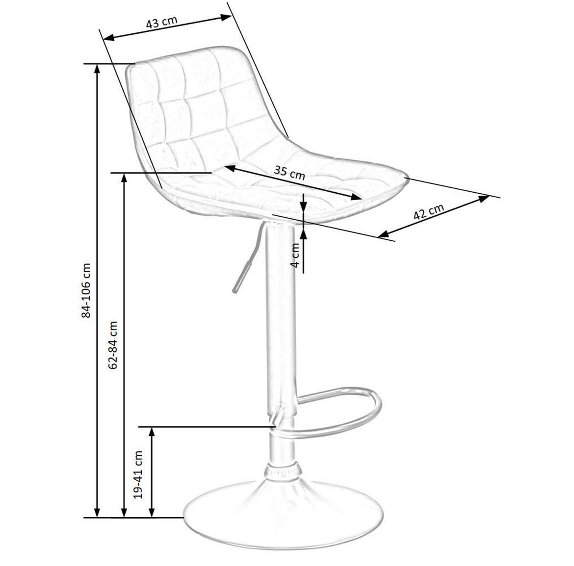 H95 barska stolica 43x44x106 cm bež/crna