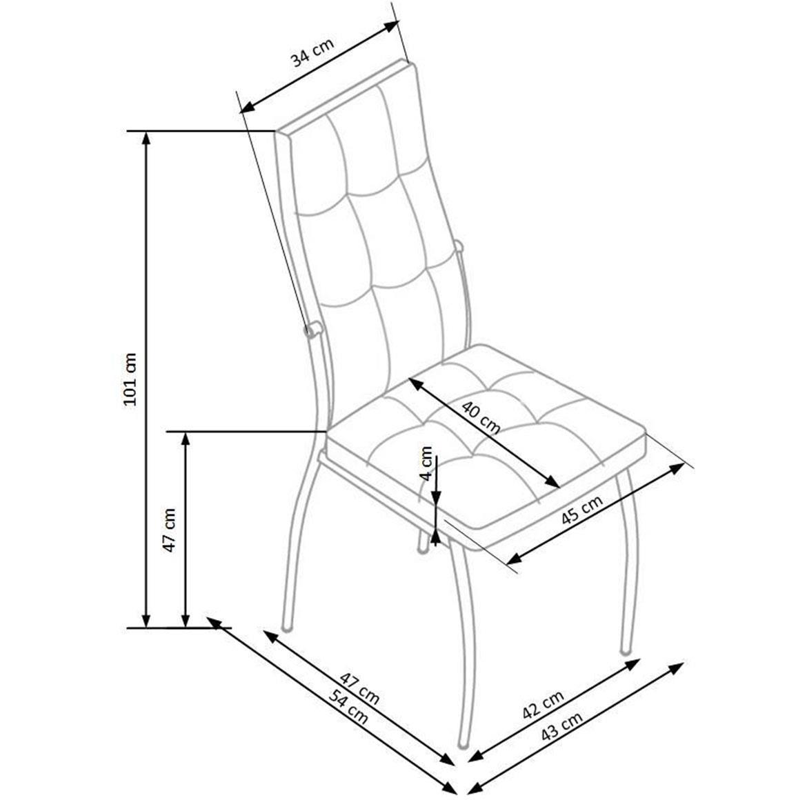 K416 stolica 43x54x101 cm senf