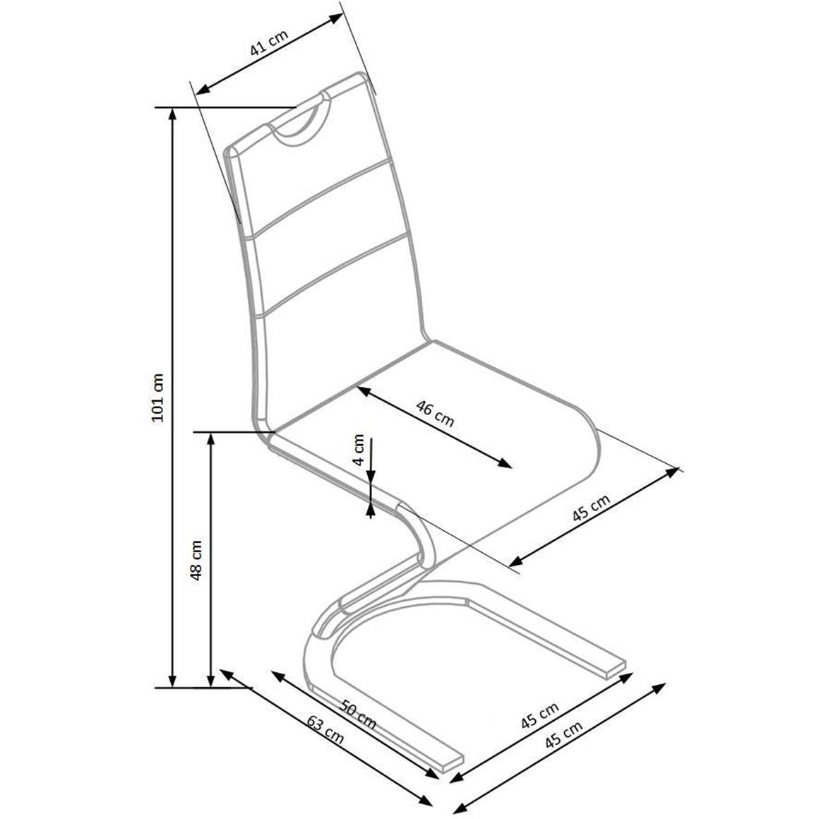 K291 stolica 45x63x101 cm crna