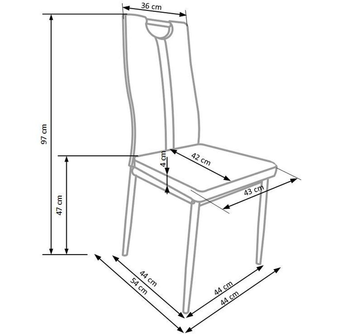 K202 stolica 44x59x97 cm cappuccino