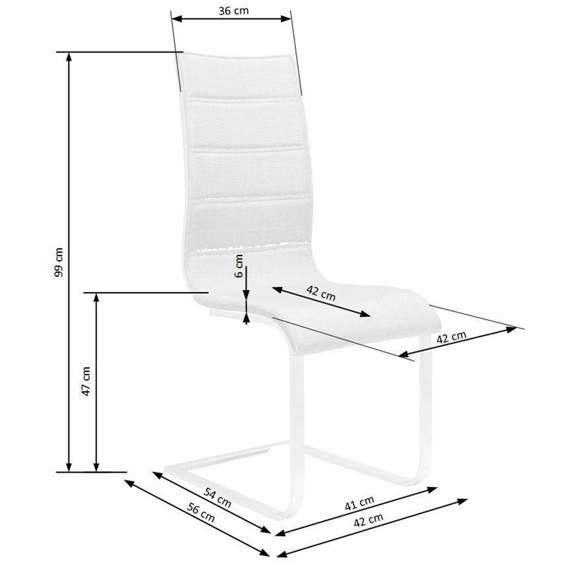 K104 stolica 42x58x99 cm crna