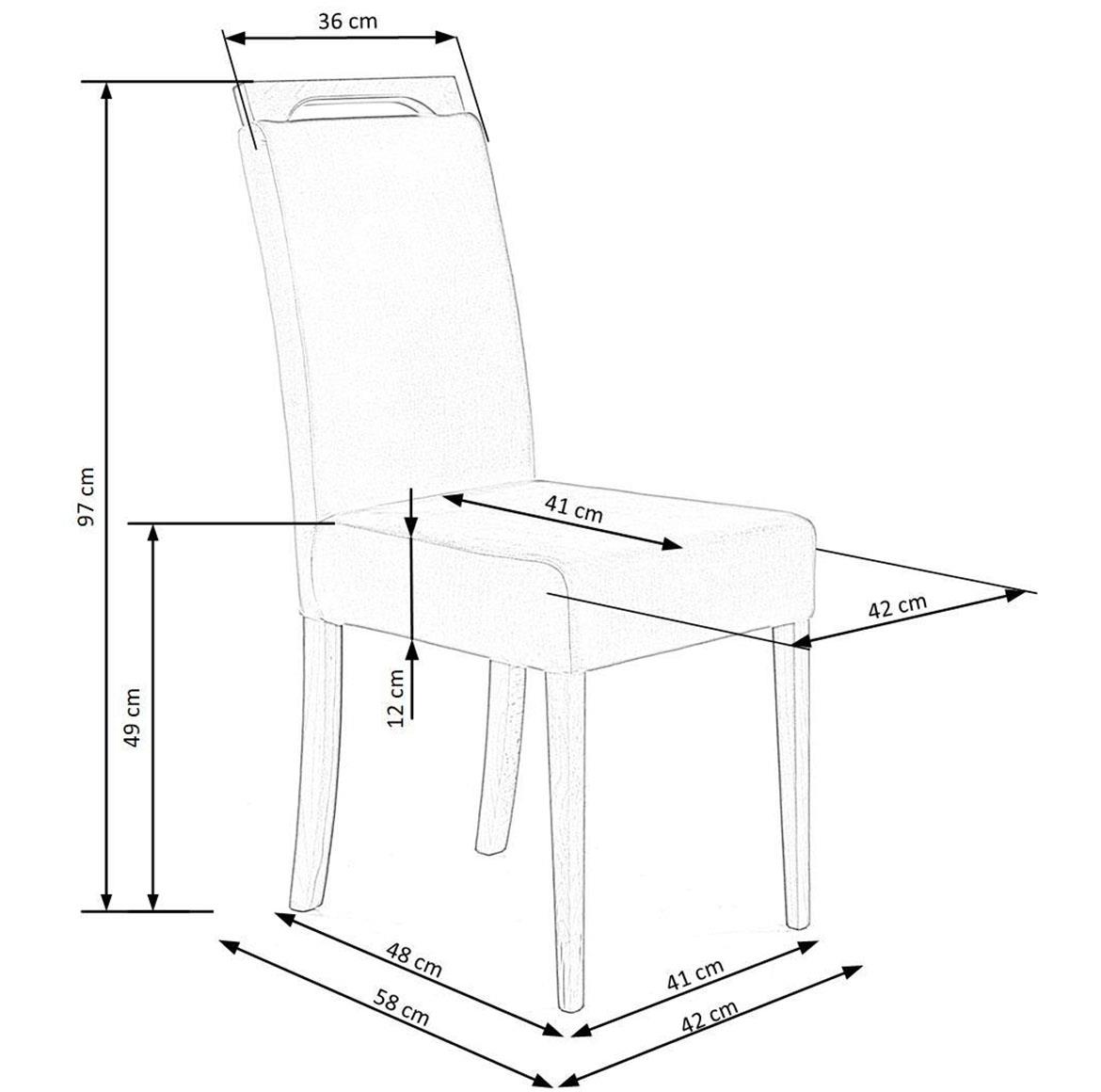 CLARION stolica 42x58x97 cm bež monolith 09/riviera hrast