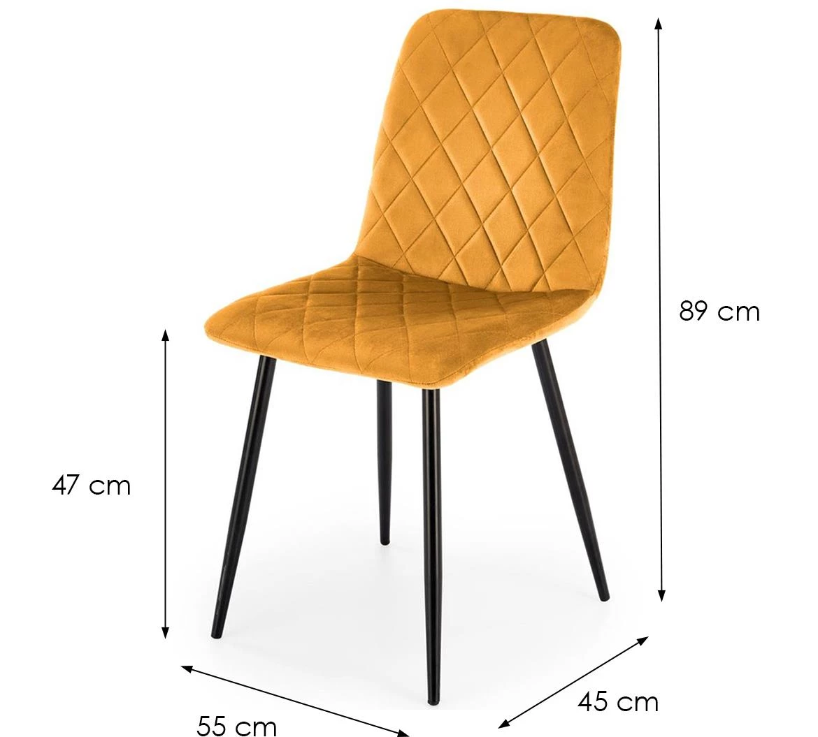 K525 stolica 45x55x89 cm senf