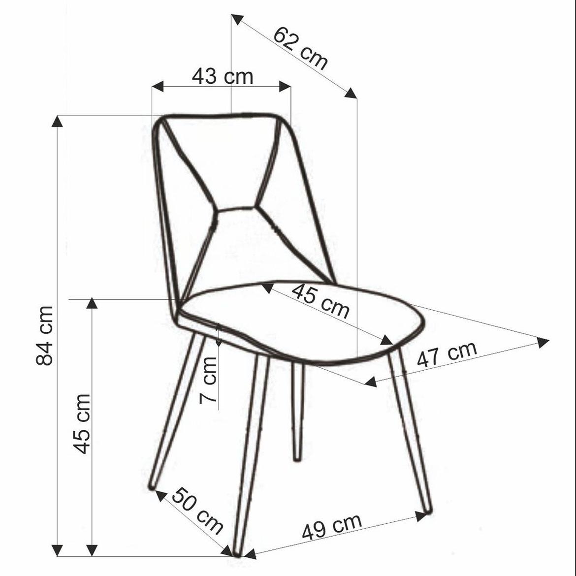 K539 stolica 50x62x84 cm bež