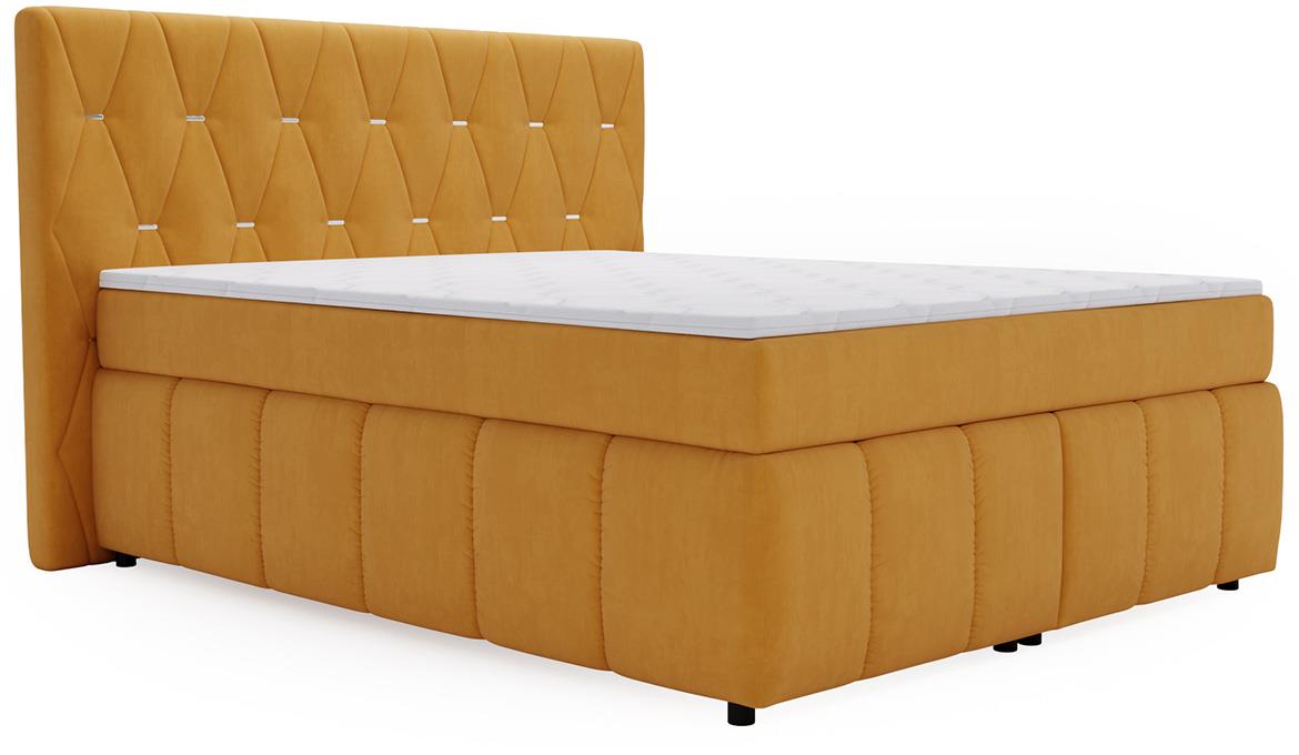 Rosa Salvador 10 boxspring krevet 204x215x138 cm narandžasti