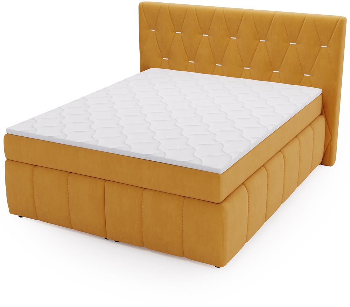 Rosa Salvador 10 boxspring krevet 204x215x138 cm narandžasti