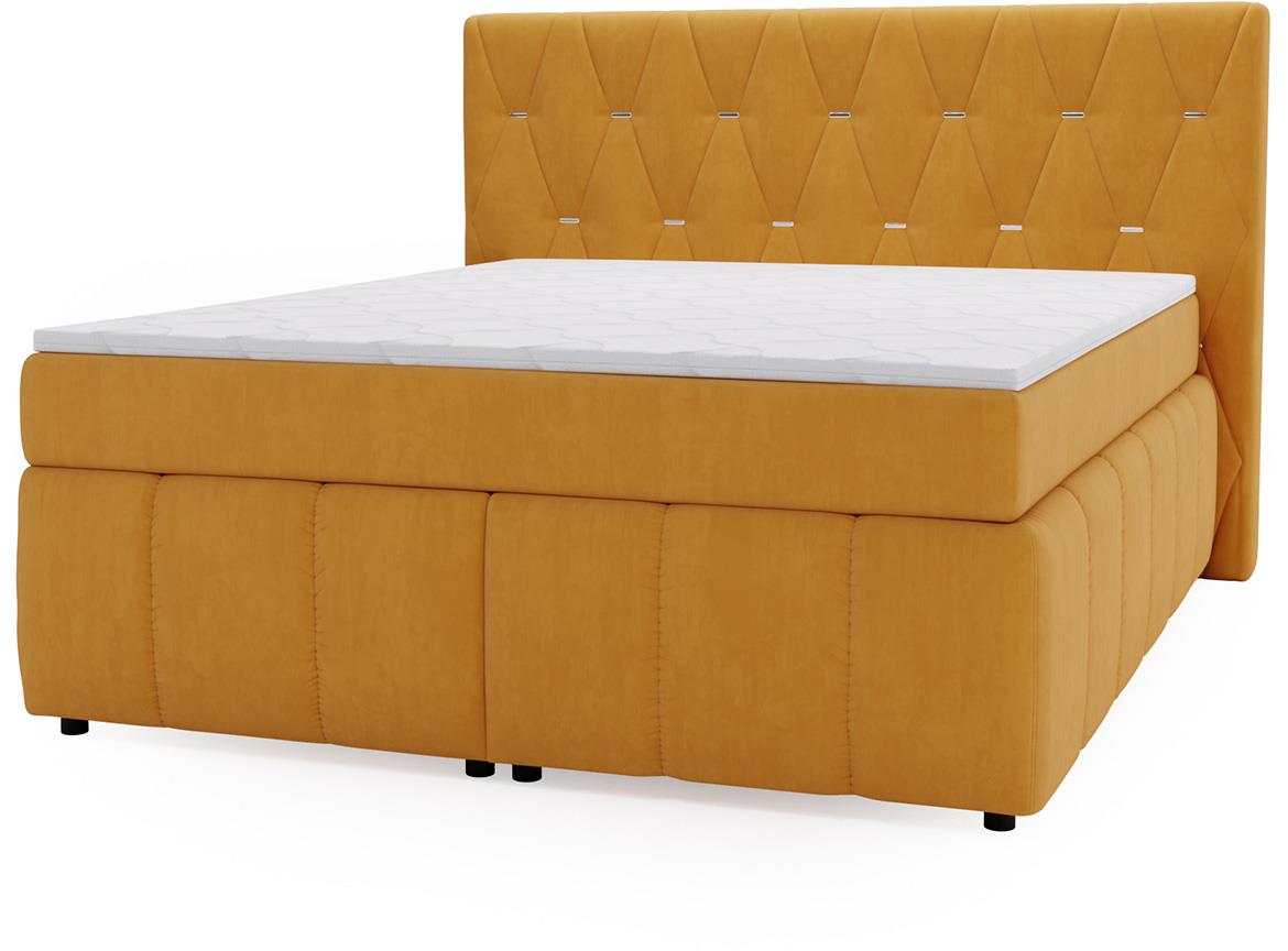 Rosa Salvador 10 boxspring krevet 204x215x138 cm narandžasti