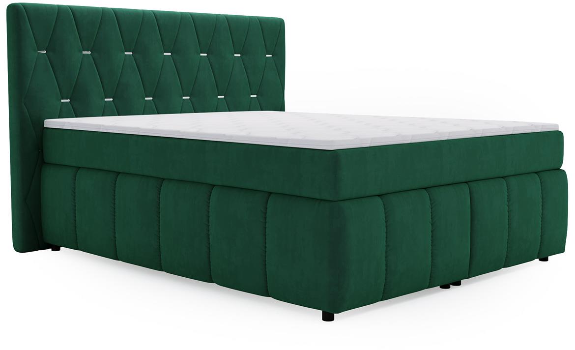 Rosa Salvador 07 boxspring krevet 204x215x138 cm zeleni