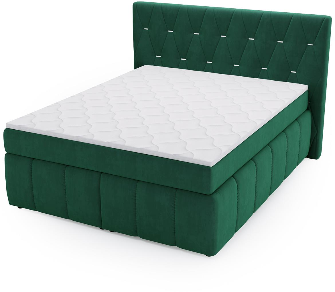 Rosa Salvador 07 boxspring krevet 204x215x138 cm zeleni