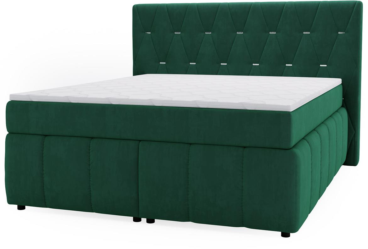 Rosa Salvador 07 boxspring krevet 204x215x138 cm zeleni