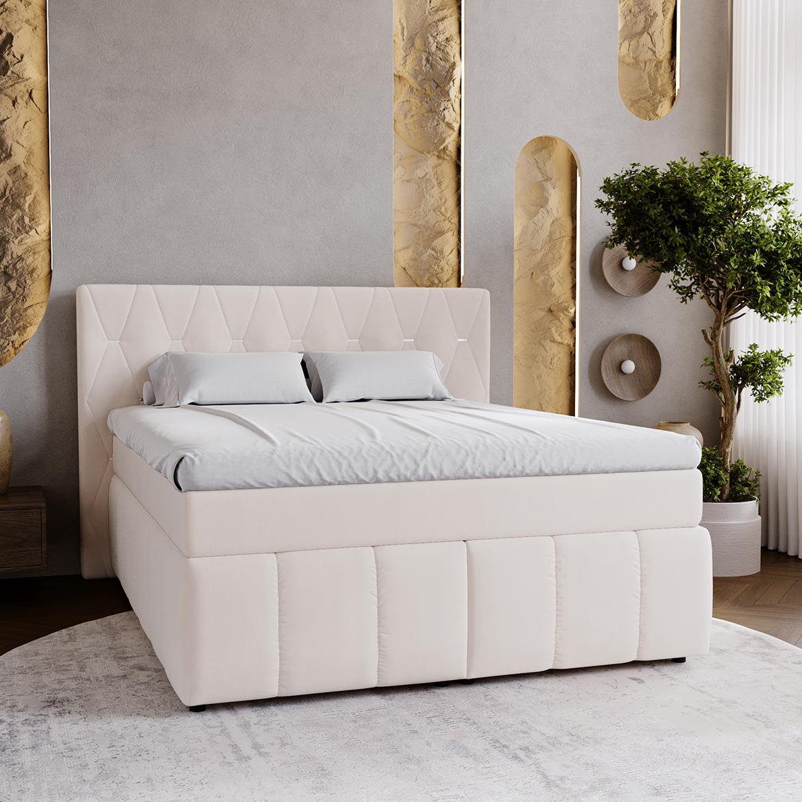 Rosa Salvador 02 boxspring krevet 204x215x138 cm narandžasti