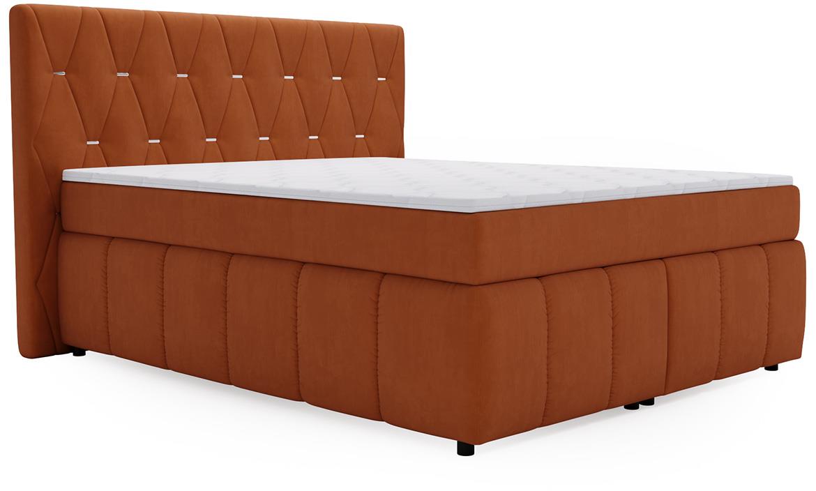 Rosa Salvador 15 boxspring krevet 184x215x138 cm narandžasti