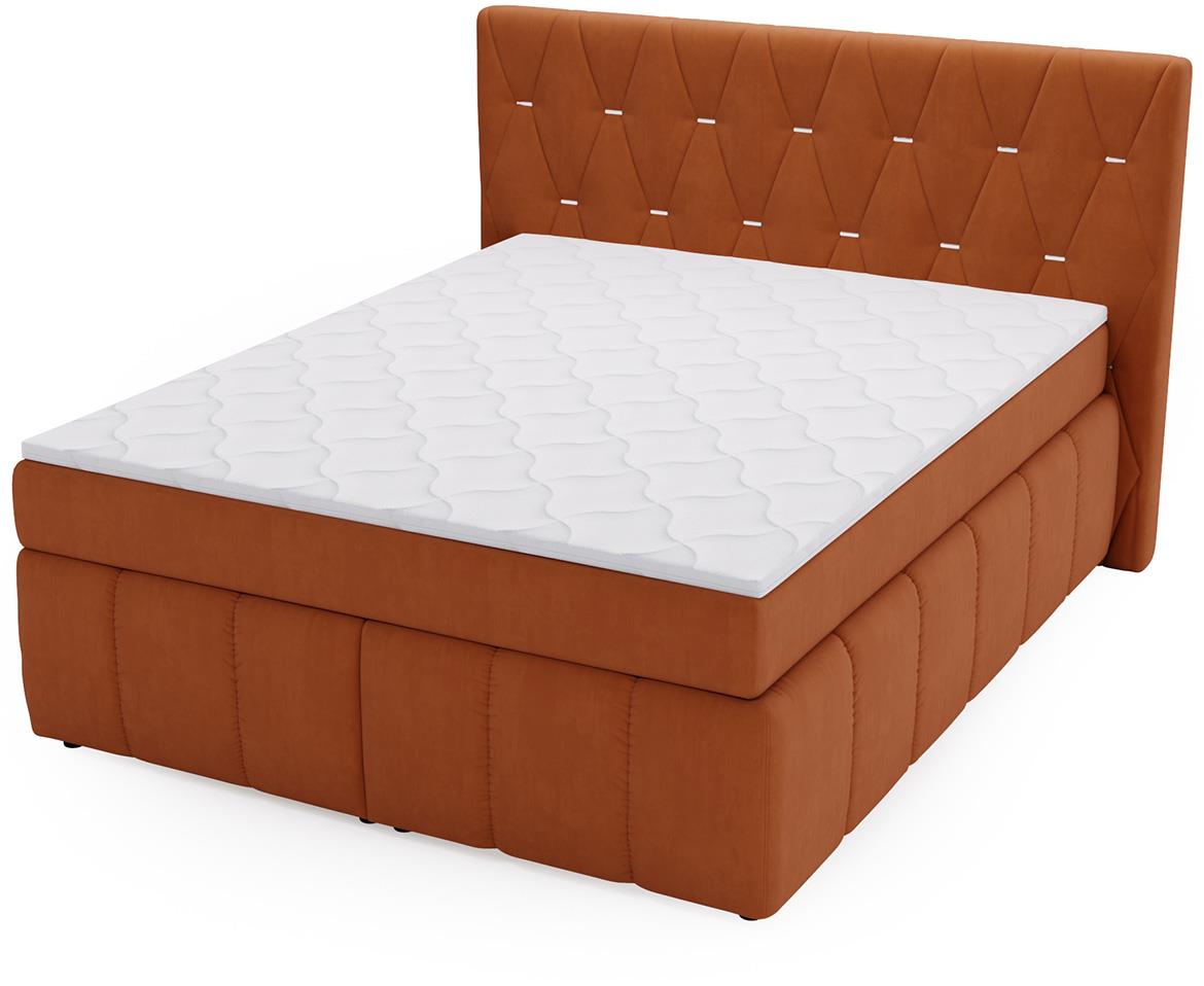 Rosa Salvador 15 boxspring krevet 184x215x138 cm narandžasti