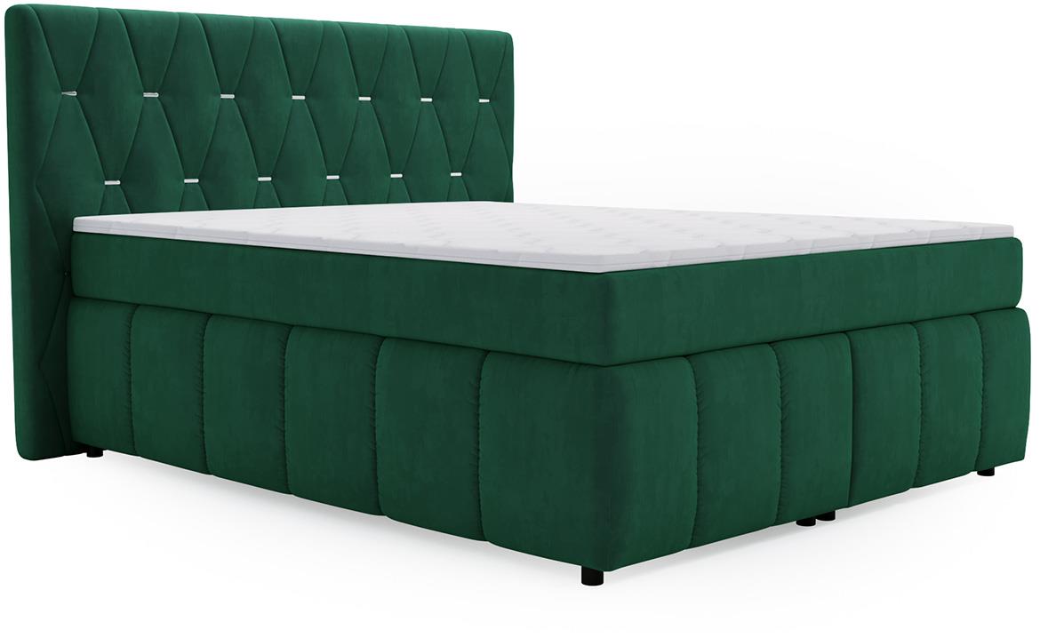 Rosa Salvador 07 boxspring krevet 164x215x138 cm zeleni