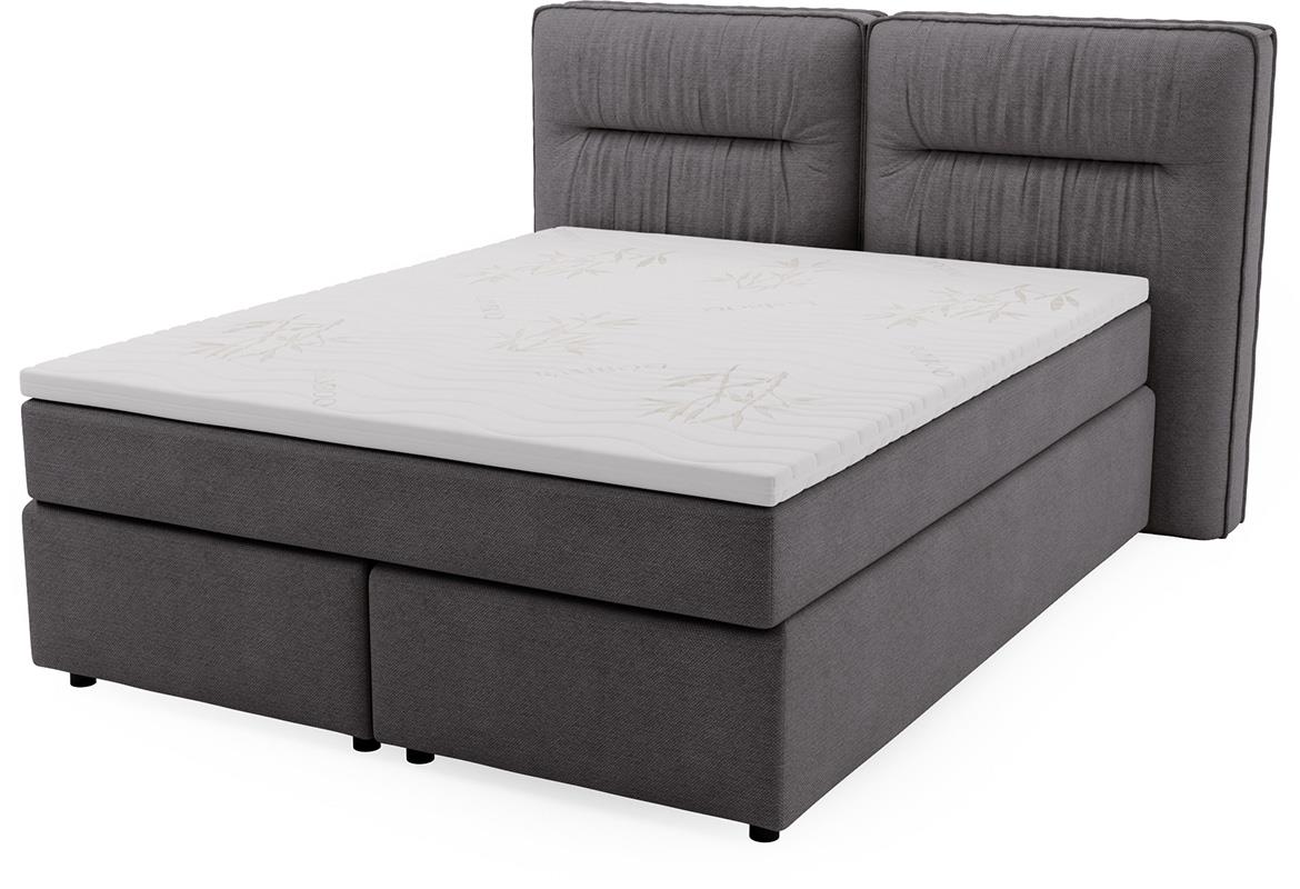 Lisbon Glow 19 boxspring krevet 205x218x128 cm sivi