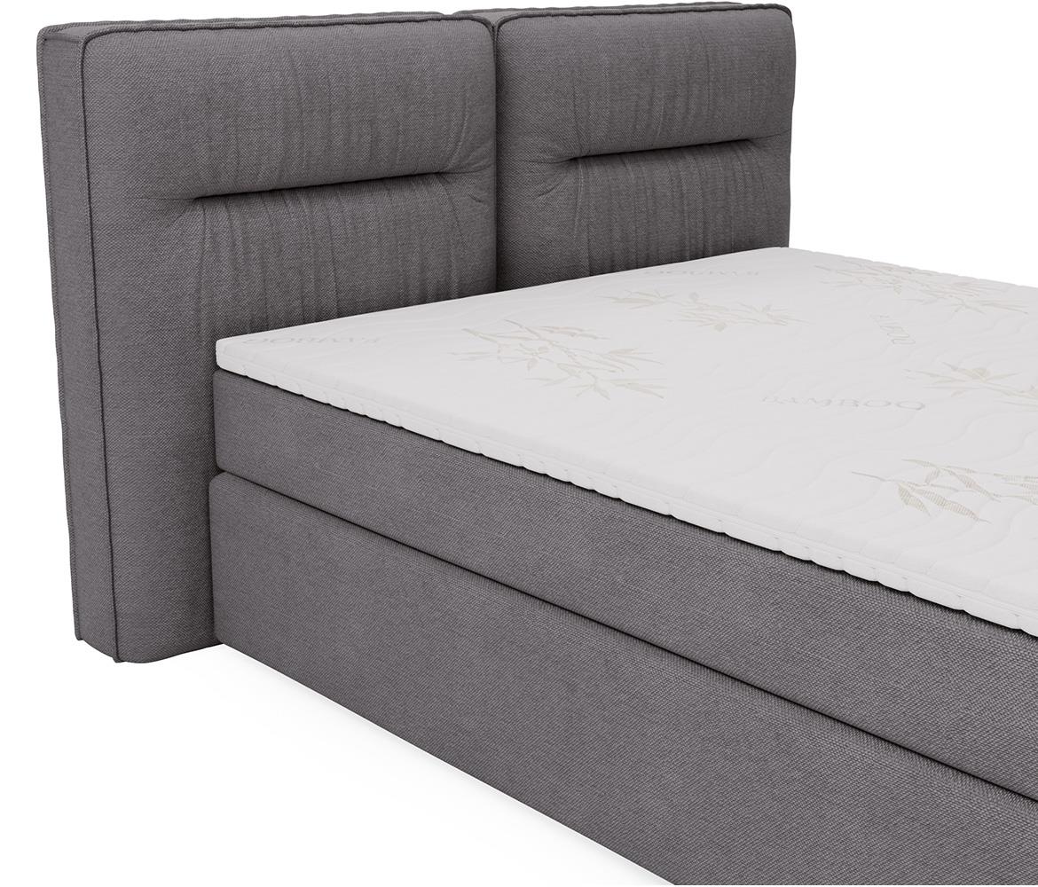 Lisbon Glow 19 boxspring krevet 205x218x128 cm sivi