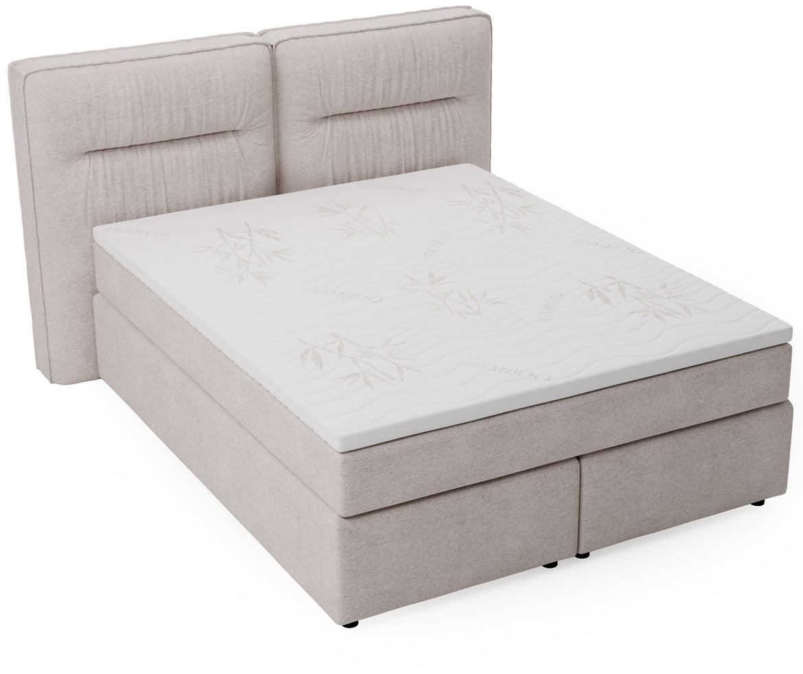 Lisbon Glow 14 boxspring krevet 205x218x128 cm sivi