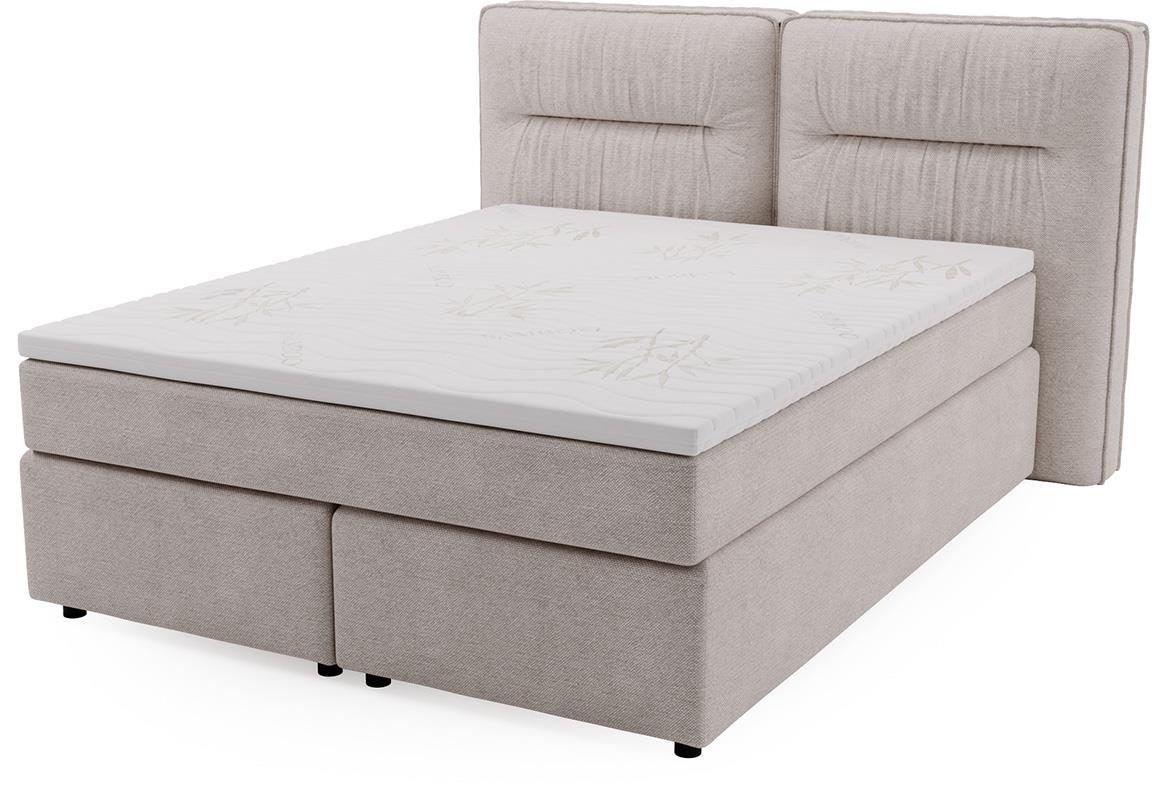 Lisbon Glow 14 boxspring krevet 205x218x128 cm sivi