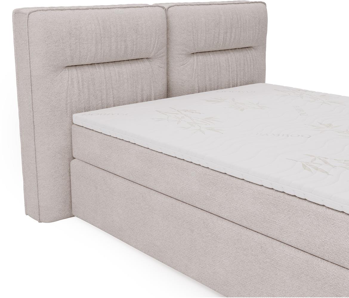 Lisbon Glow 14 boxspring krevet 205x218x128 cm sivi