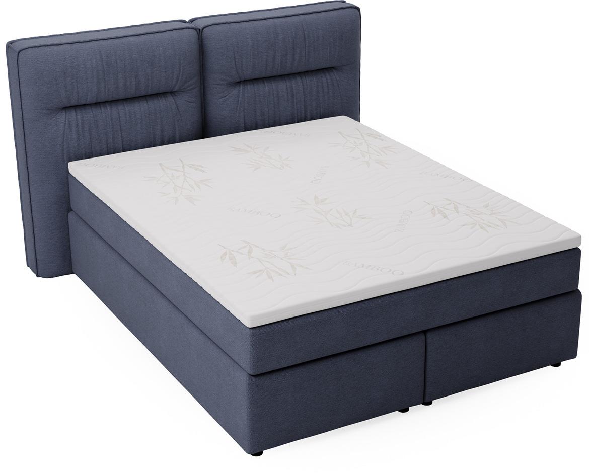 Lisbon Glow 11 boxspring krevet 205x218x128 cm plavi