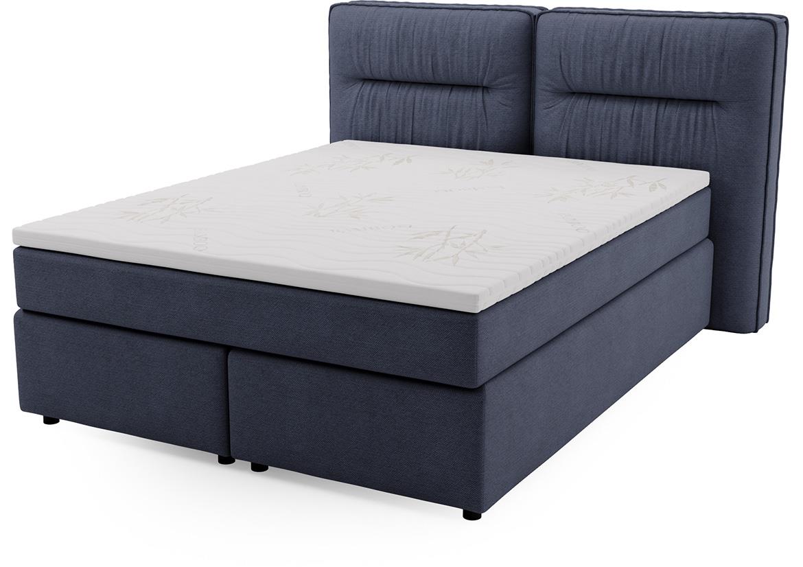 Lisbon Glow 11 boxspring krevet 205x218x128 cm plavi