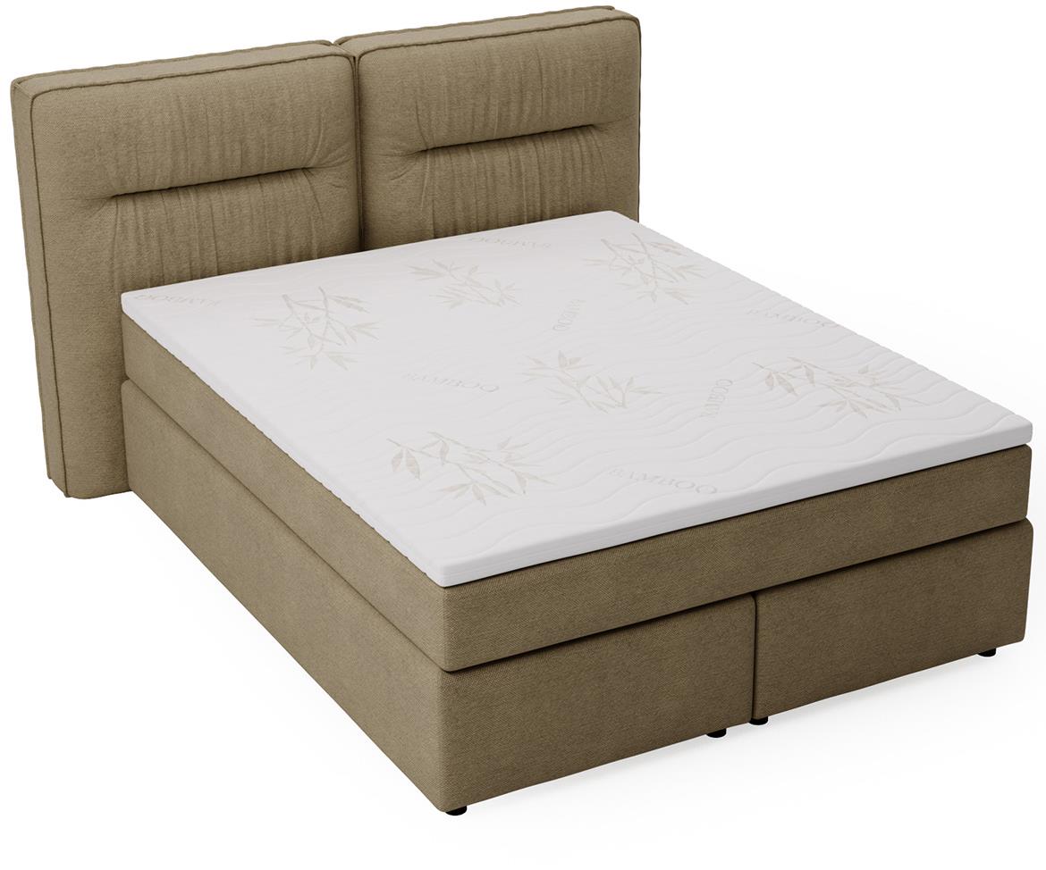 Lisbon Glow 8 boxspring krevet 205x218x128 cm sivi