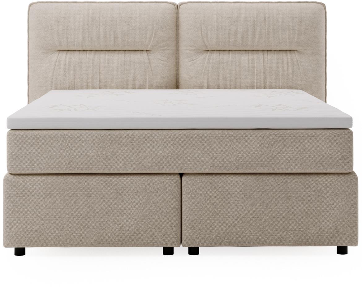 Lisbon Glow 3 boxspring krevet 205x218x128 cm sivi