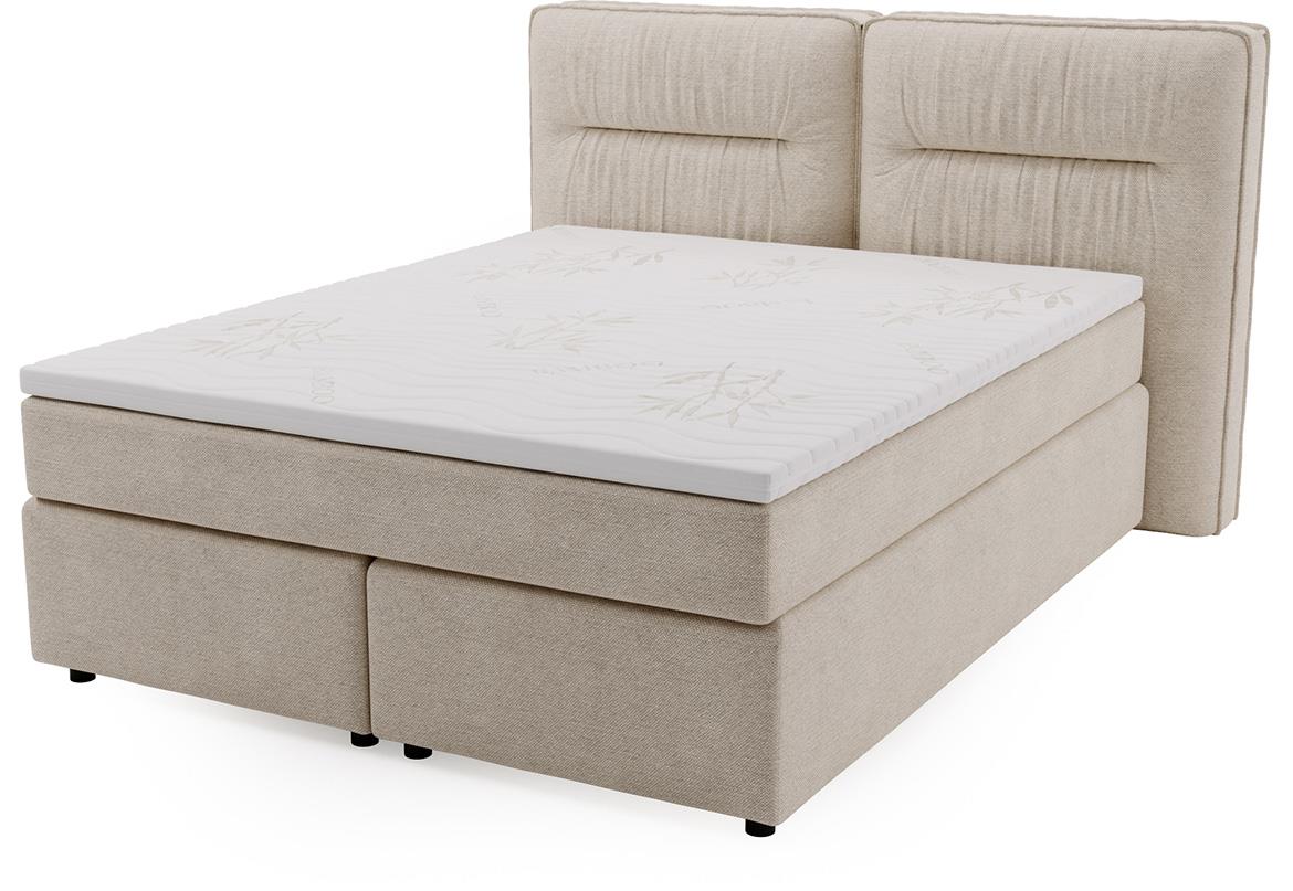 Lisbon Glow 3 boxspring krevet 205x218x128 cm sivi