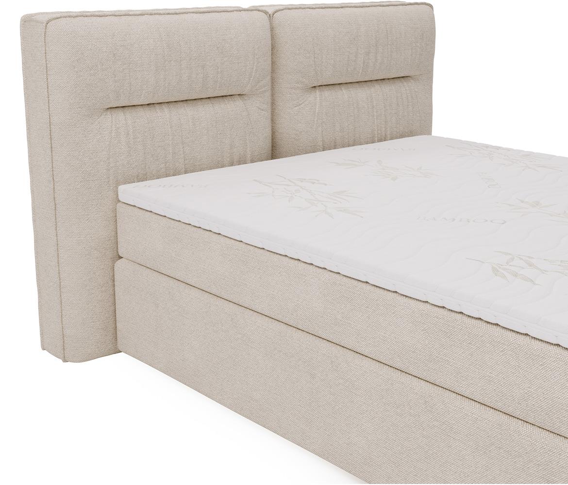 Lisbon Glow 3 boxspring krevet 205x218x128 cm sivi