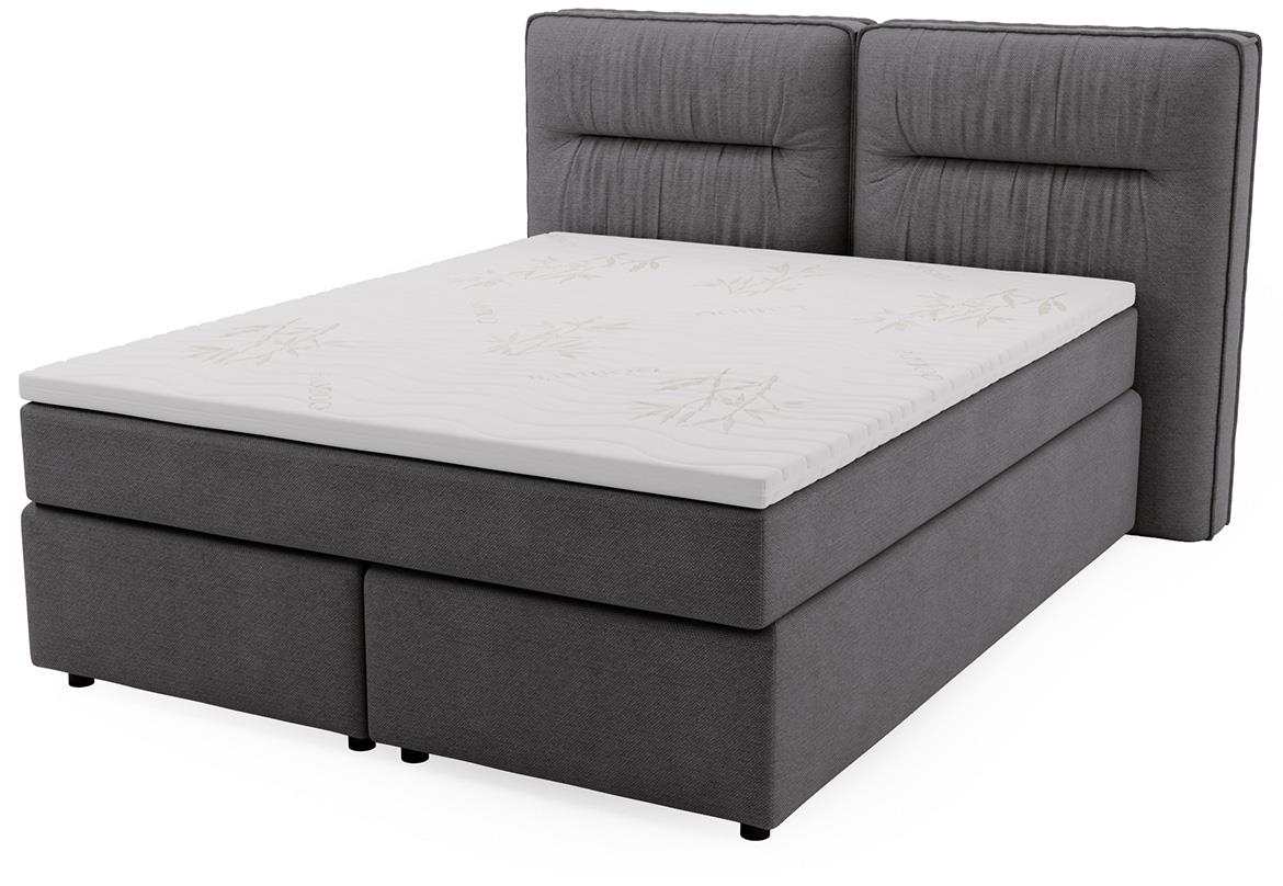 Lisbon Glow 19 boxspring krevet 185x218x128 cm sivi