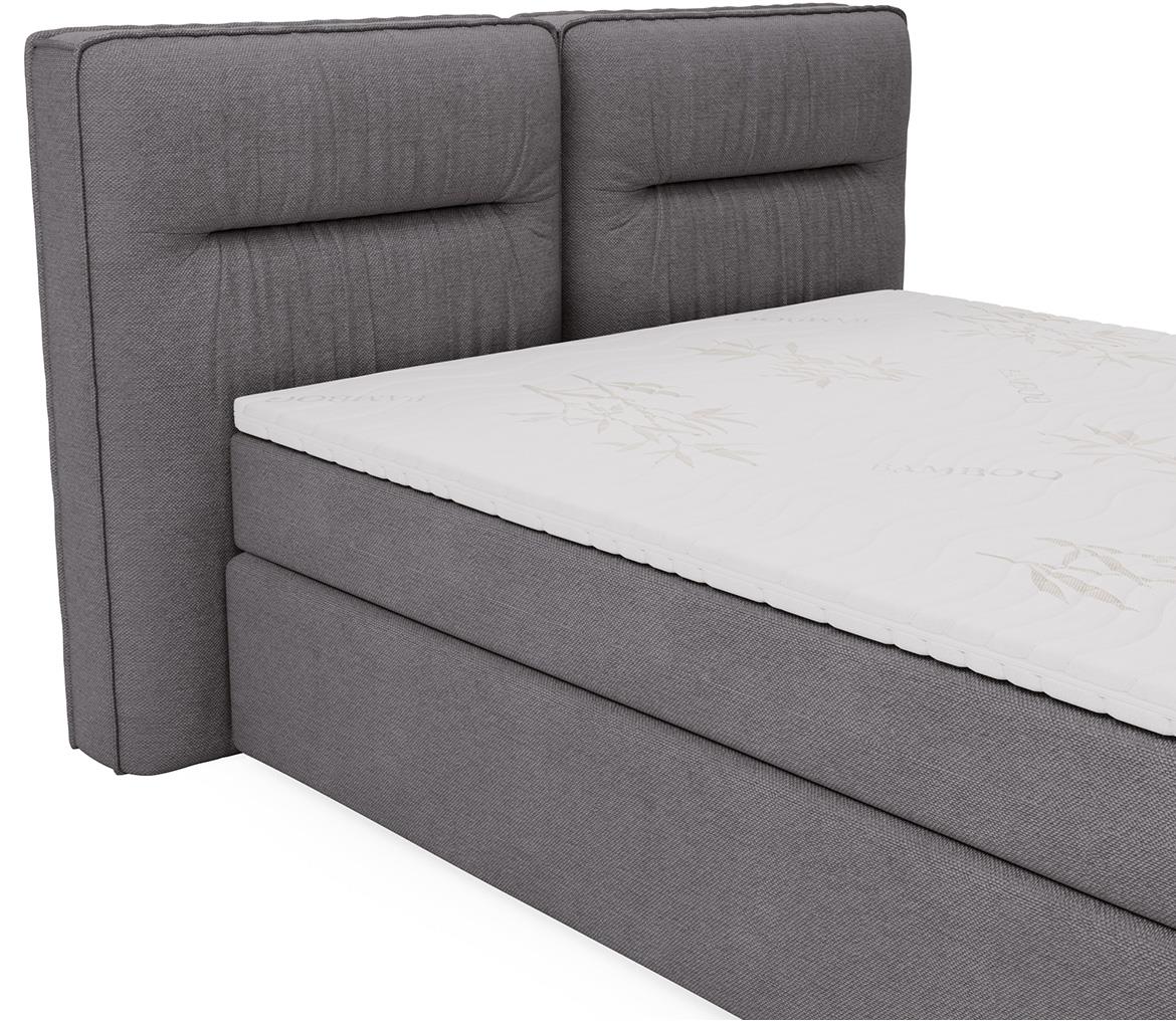 Lisbon Glow 19 boxspring krevet 185x218x128 cm sivi