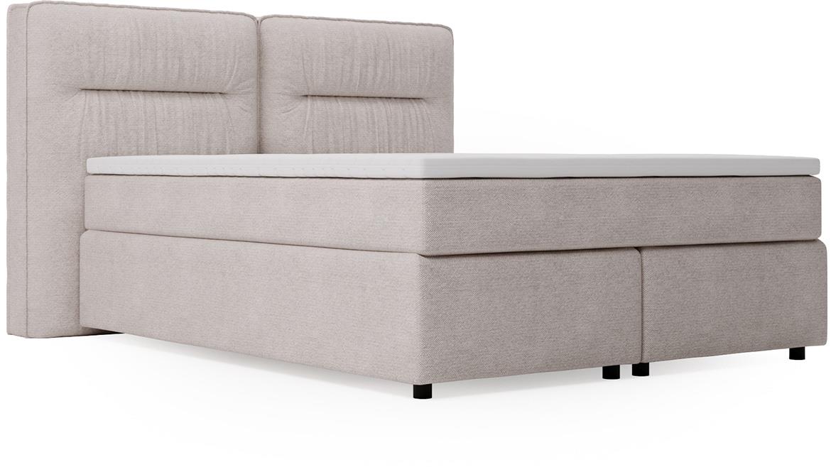 Lisbon Glow 14 boxspring krevet 185x218x128 cm sivi