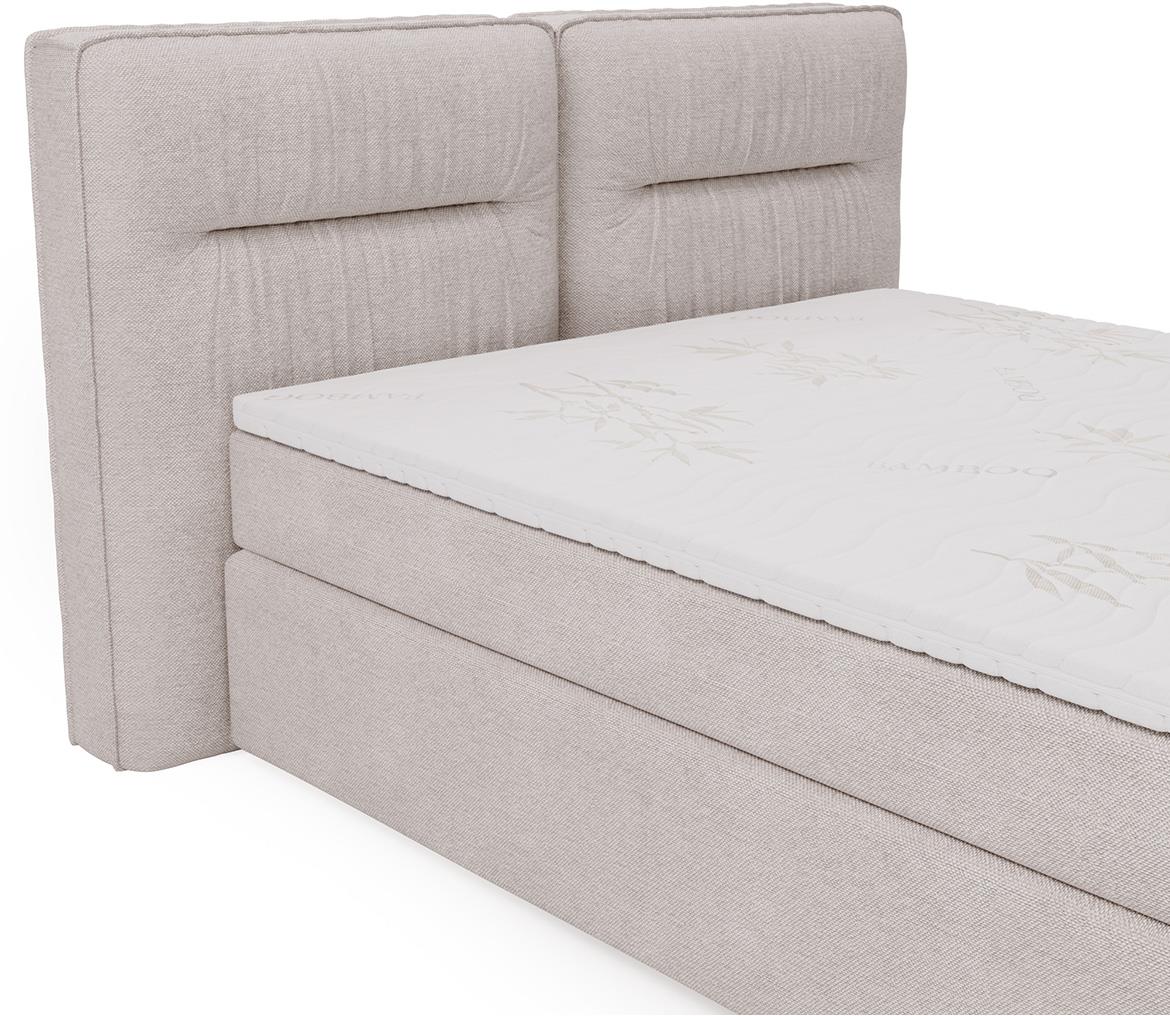 Lisbon Glow 14 boxspring krevet 185x218x128 cm sivi