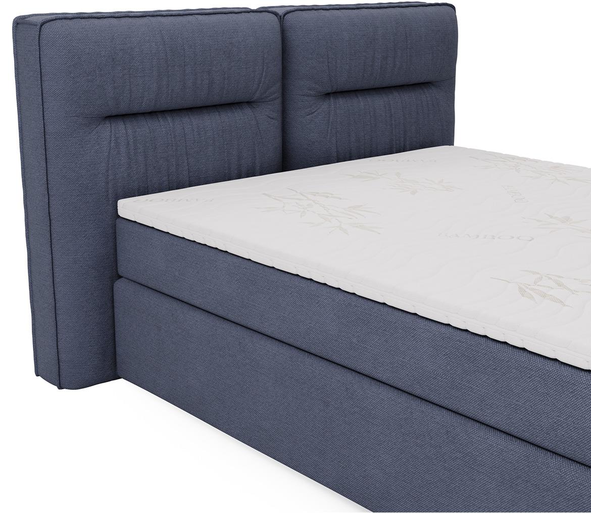 Lisbon Glow 11 boxspring krevet 185x218x128 cm plavi