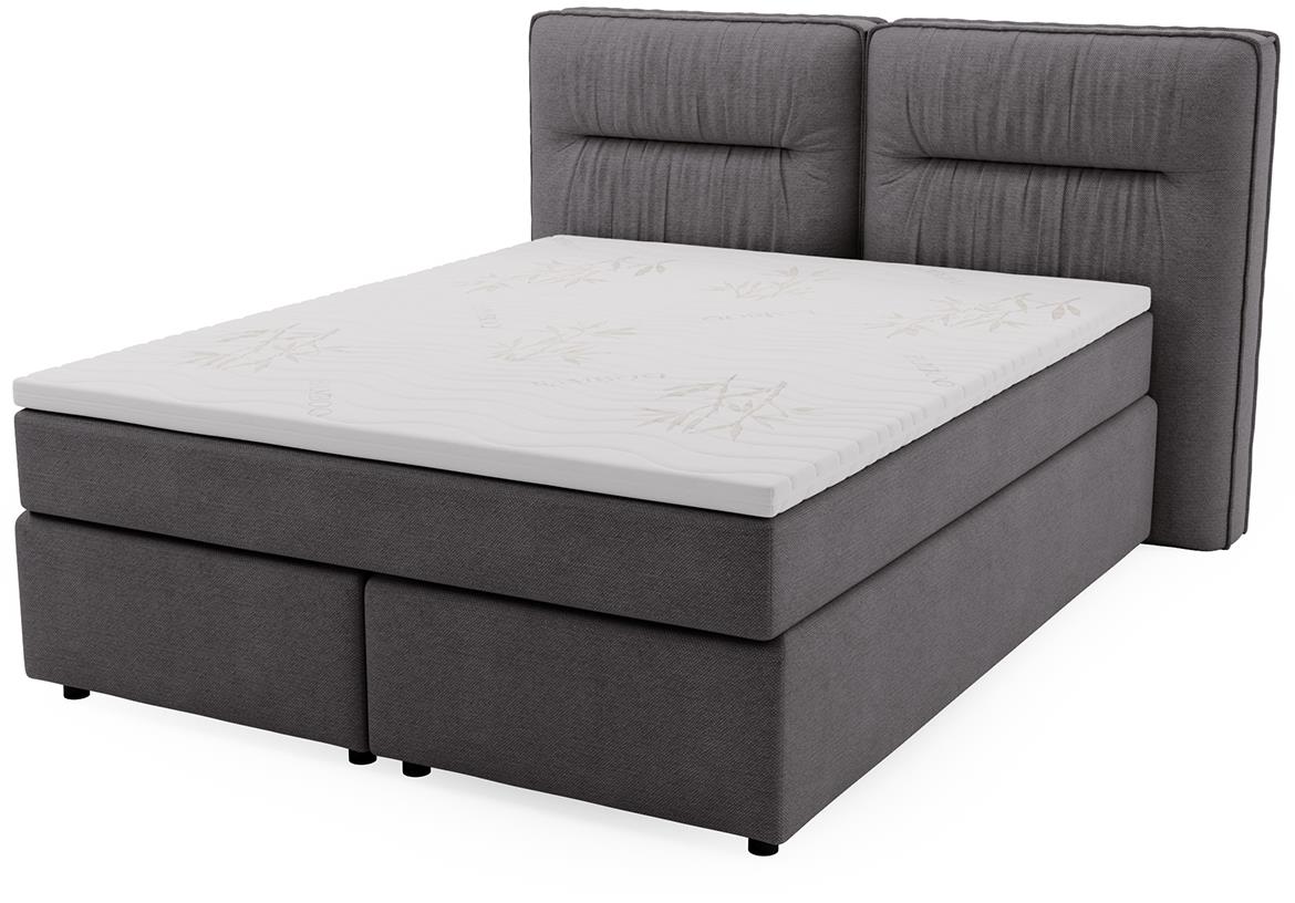 Lisbon Glow 19 boxspring krevet 165x218x128 cm sivi