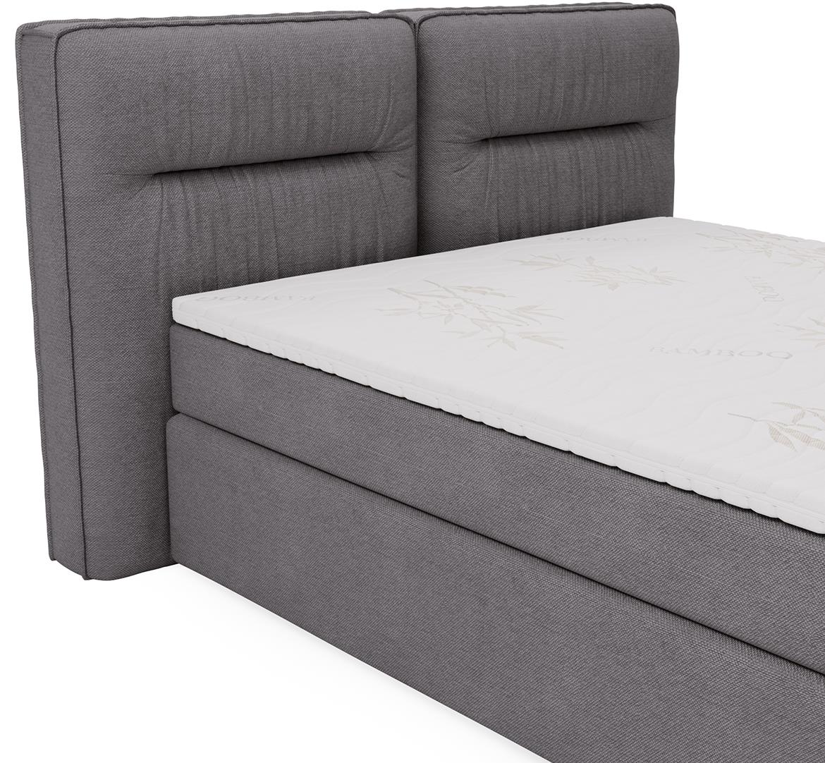 Lisbon Glow 19 boxspring krevet 165x218x128 cm sivi