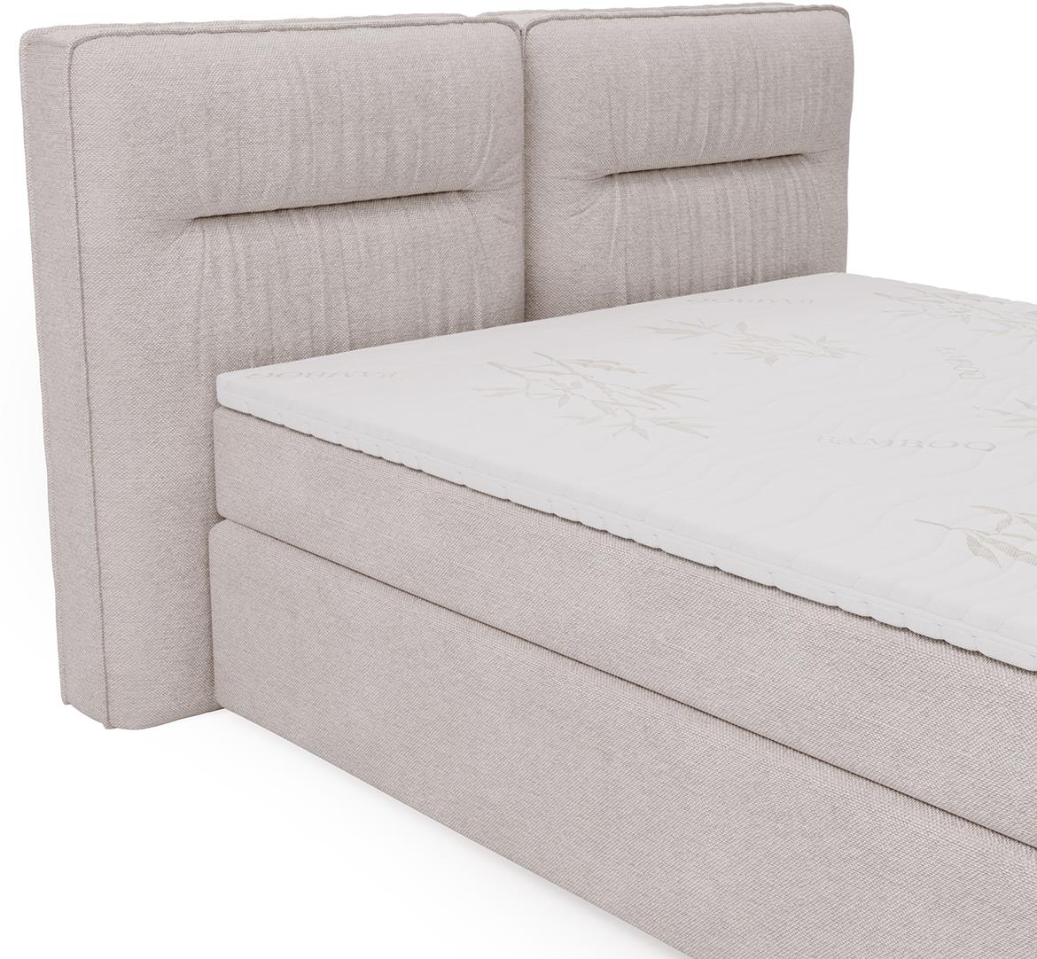 Lisbon Glow 14 boxspring krevet 165x218x128 cm sivi