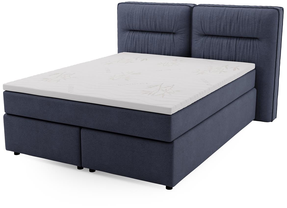 Lisbon Glow 11 boxspring krevet 165x218x128 cm plavi