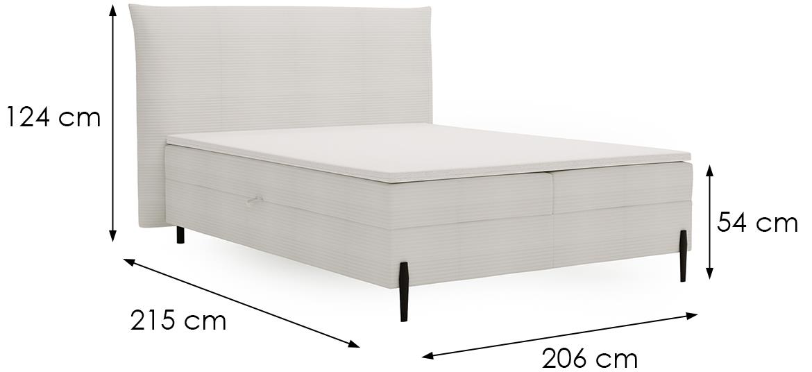 Foxy Over the Horizon 03 boxspring krevet 206x215x124 cm bež