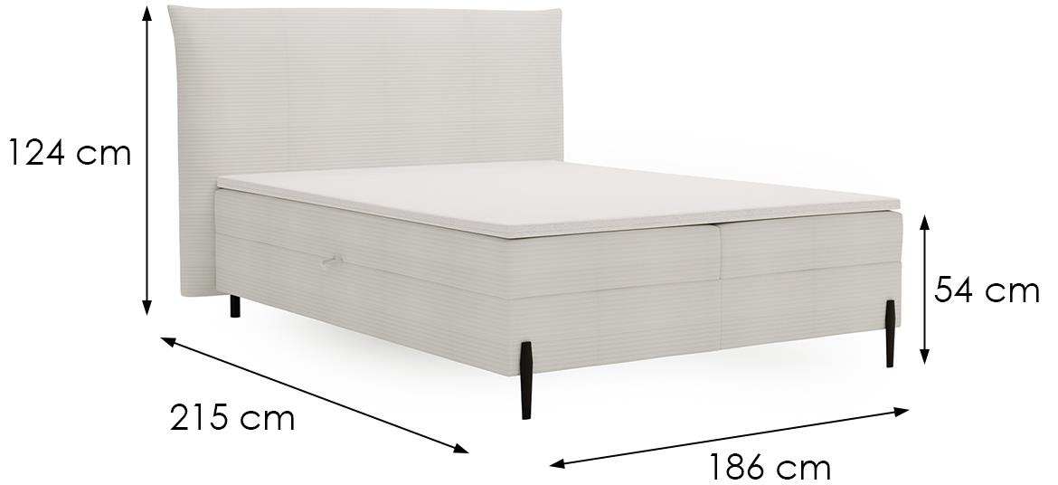 Foxy Over the Horizon 03 boxspring krevet 186x215x124 cm bež