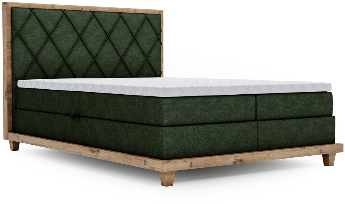 Boston Legacy 09 boxspring krevet 192x220x115 cm zeleni