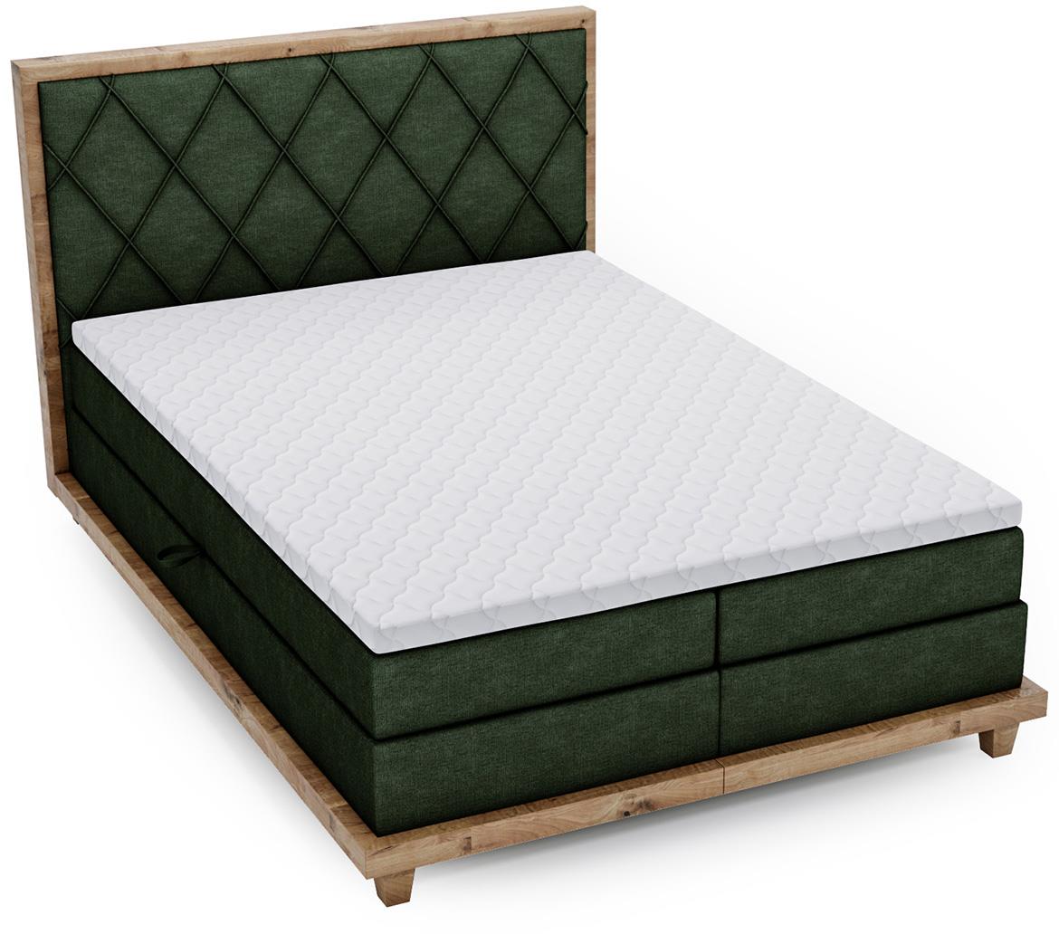 Boston Legacy 09 boxspring krevet 192x220x115 cm zeleni