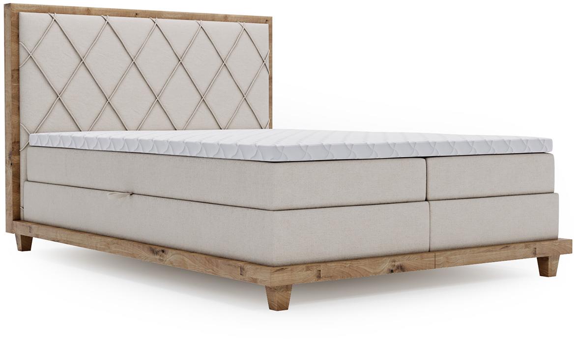 Boston Legacy 01 boxspring krevet 192x220x115 cm bež